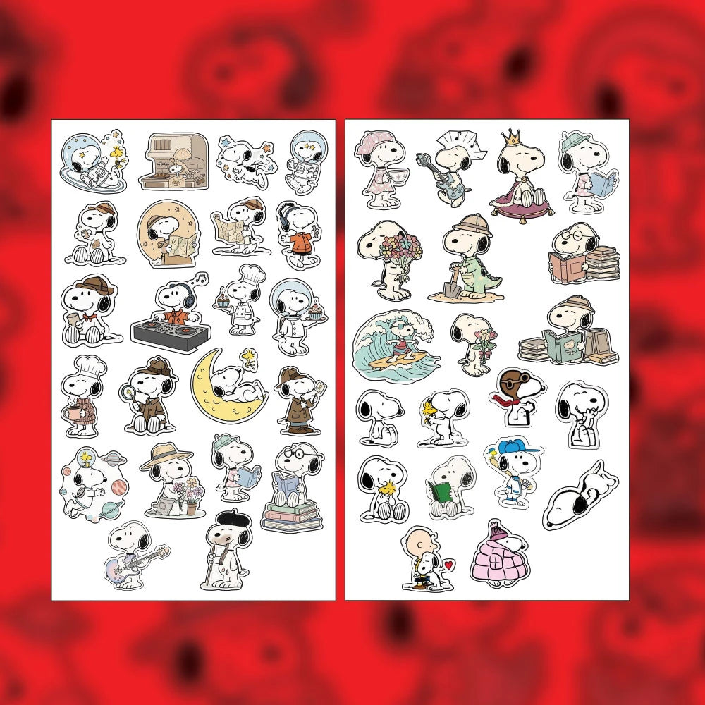 Snoopy Stickers Pack – 42+ Cute Waterproof Cartoon Stickers