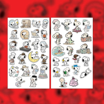 Snoopy Stickers Pack – 42+ Cute Waterproof Cartoon Stickers