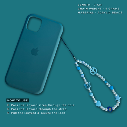 infographicBlue Pearl - Phone Charm