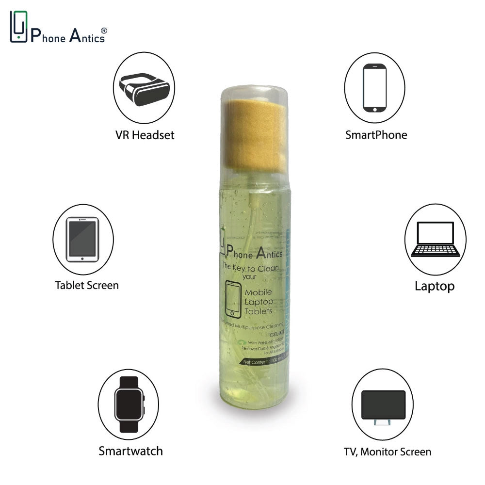 Mobile Screen Cleaning Gel With Microfiber Cloth- Fresh Lime