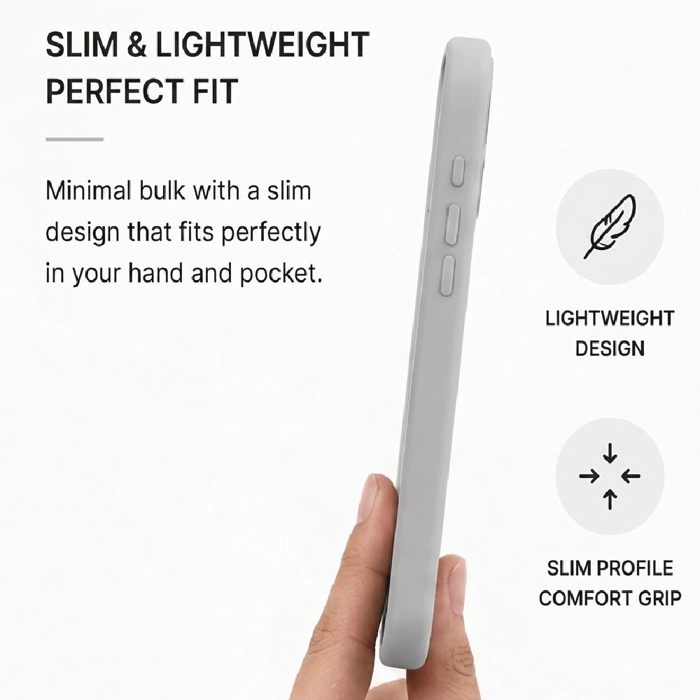 Grey Liquid Silicone Case For Apple iPhone Models