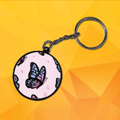 Butterfly - A Combo Of 4 Black Border Keychains