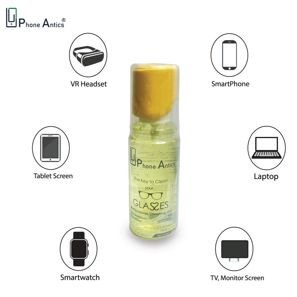 Mobile Screen Cleaning Gel With Microfiber Cloth- Fresh Lime