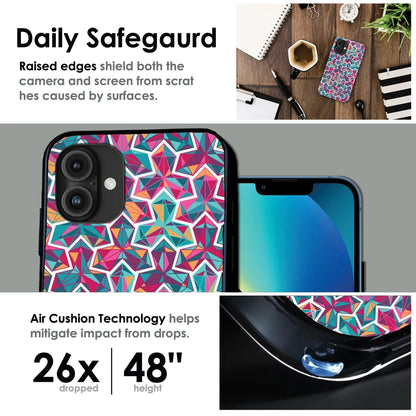 Colorful Abstract - Glossy Metal Silicone Case For Apple iPhone Infographic