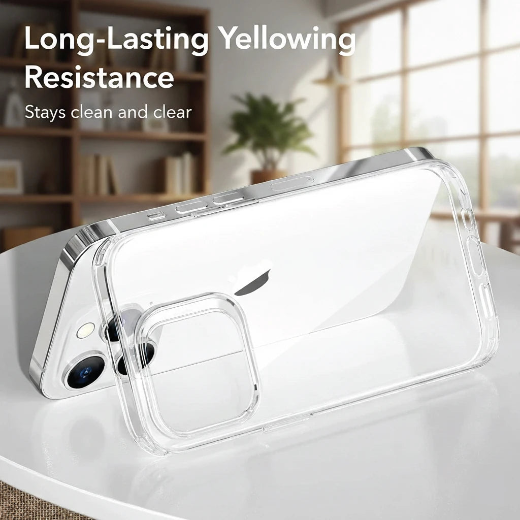 Premium Anti Yellow Clear Case For Iphone Infographic