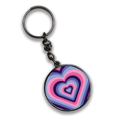 Mix Designs - A Combo Of 4 Silver Border Keychains