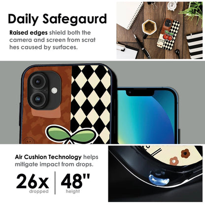 'Cherry “Remember to Be Happy” - Glossy Metal Silicone Case For Apple iPhone Infographic