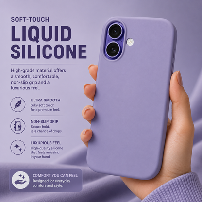 Lavender Liquid Silicone Case For Apple iPhone Models