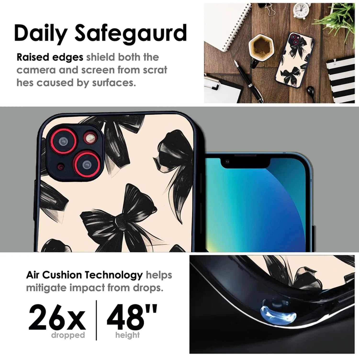 Customize Your Own Glossy Metal Silicone Case For Apple iPhone Models Infographic