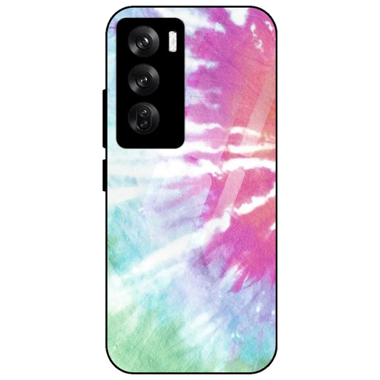 3 Color Splash Tie Dye - Glass Case for Oppo Reno 12 Pro