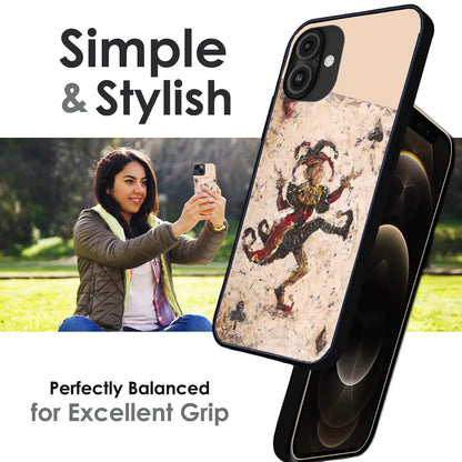 Abstract Dancing Figure Art - Glossy Metal Silicone Case For Apple iPhone Infographic
