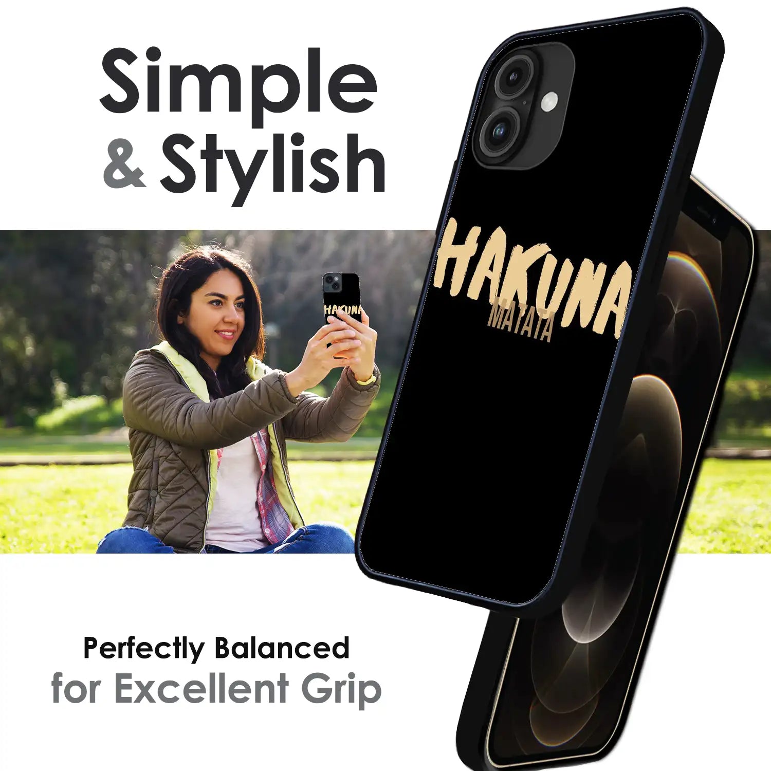 Hakuna Matata Quote - Glossy Metal Silicone Case For Apple iPhone Infographic
