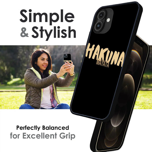 Hakuna Matata Quote - Glossy Metal Silicone Case For Apple iPhone Infographic