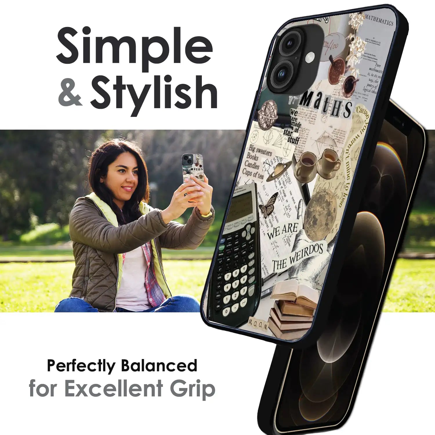 Study Vibes Maths - Glossy Metal Silicone Case For Apple iPhone Infographic