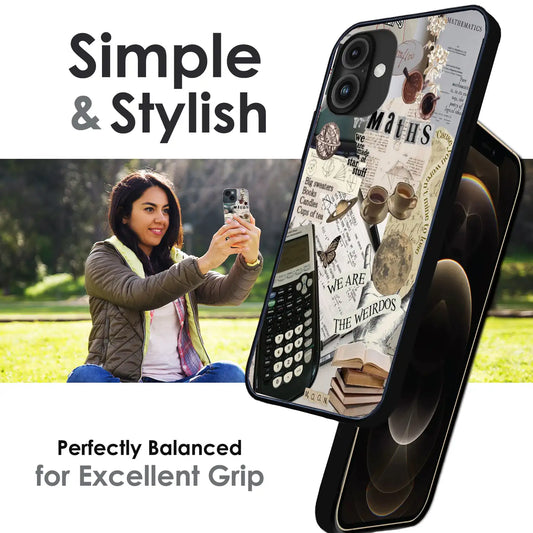 Study Vibes Maths - Glossy Metal Silicone Case For Apple iPhone Infographic