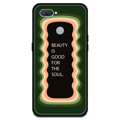 'Beauty Is Good For The Soul' - Olive Green Armor Case For Oppo Models Oppo A12