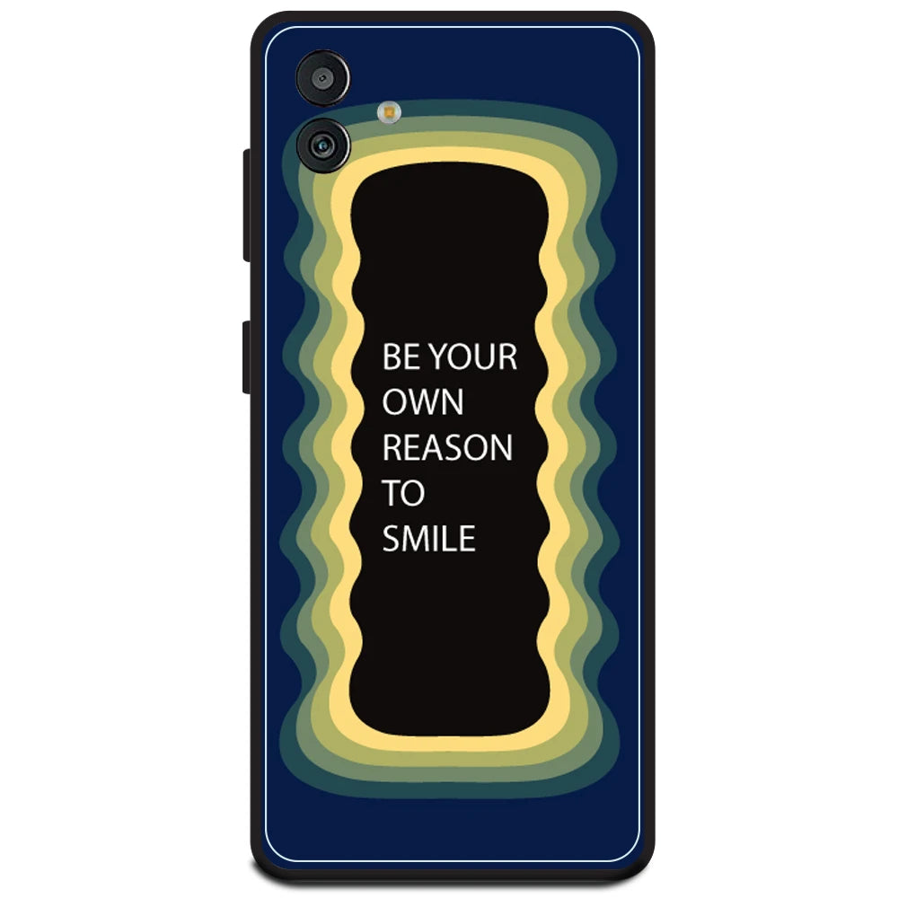 'Be Your Own Reason To Smile' - Dark Blue Armor Case For Samsung Models Samsung M13 5G