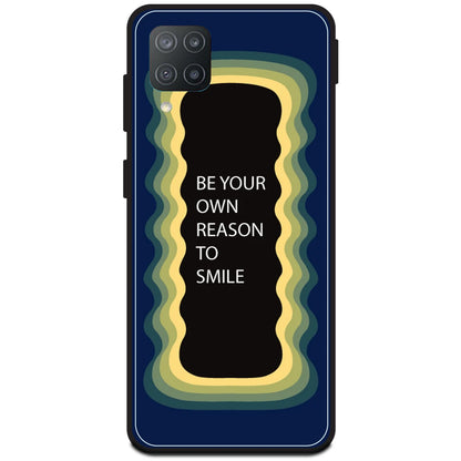 'Be Your Own Reason To Smile' - Dark Blue Armor Case For Samsung Models Samsung M12