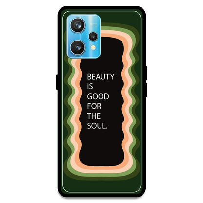 'Beauty Is Good For The Soul' - Olive Green Armor Case For Realme Models Realme 9 Pro Plus