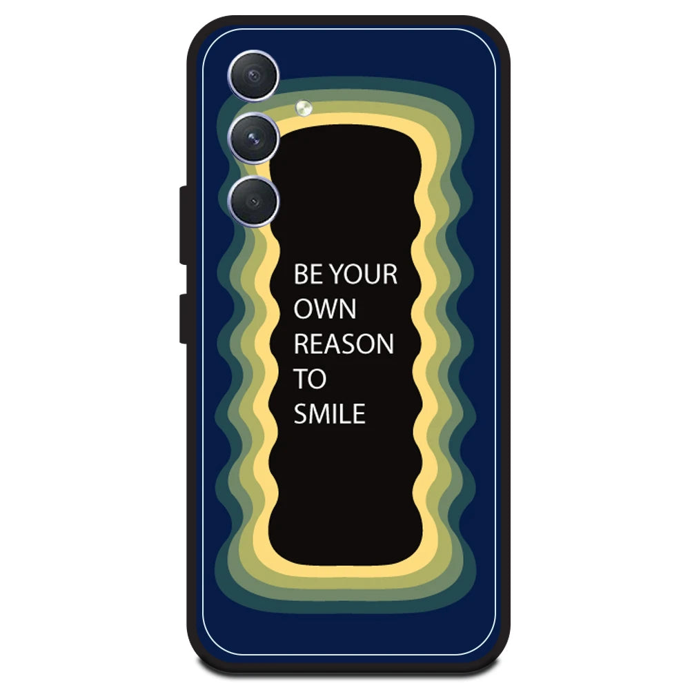 'Be Your Own Reason To Smile' - Dark Blue Armor Case For Samsung Models Samsung A54 5G