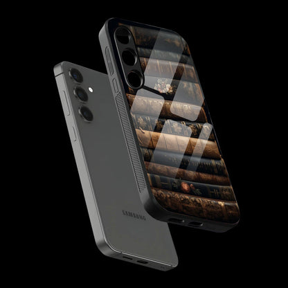 Vintage Book Stack - Glass Case For Samsung Galaxy Infographic