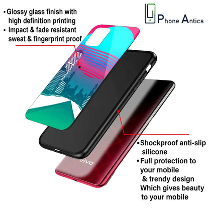 'Citylight Synthwave - Glass Case For Apple iPhone Infographic