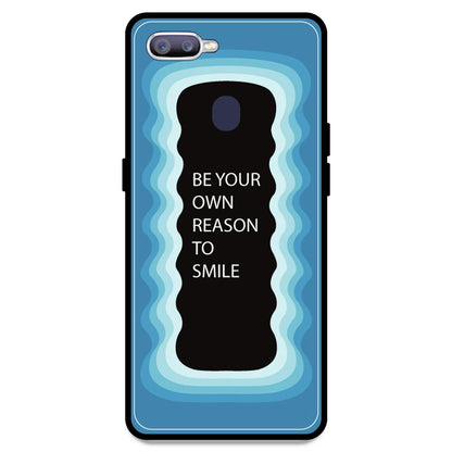 'Be Your Own Reason To Smile' - Blue Armor Case For Oppo Models Oppo F9 Pro