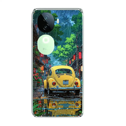 Yellow Bettle  - Printed Silicone Case For IQOO Infographic