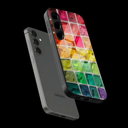 Color Palette Grid Aesthetic - Glass Case For Samsung Galaxy Infographic