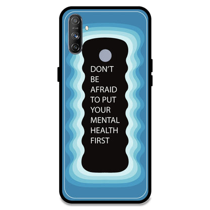 'Don't be Afraid To Put Your Mental Health First' - Blue Armor Case For Realme Models Realme Narzo 20A