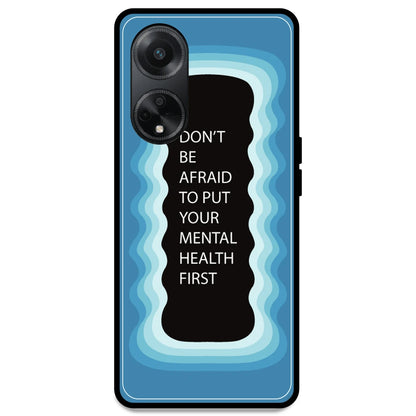 'Don't be Afraid To Put Your Mental Health First' - Blue Armor Case For Oppo Models Oppo F23 5G