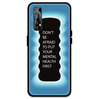 'Don't be Afraid To Put Your Mental Health First' - Blue Armor Case For Realme Models Realme Narzo 20 Pro