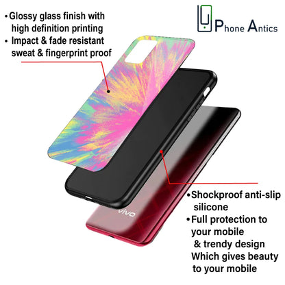 'Pastel Splash Tie Dye - Glass Case For Apple iPhone Infographic