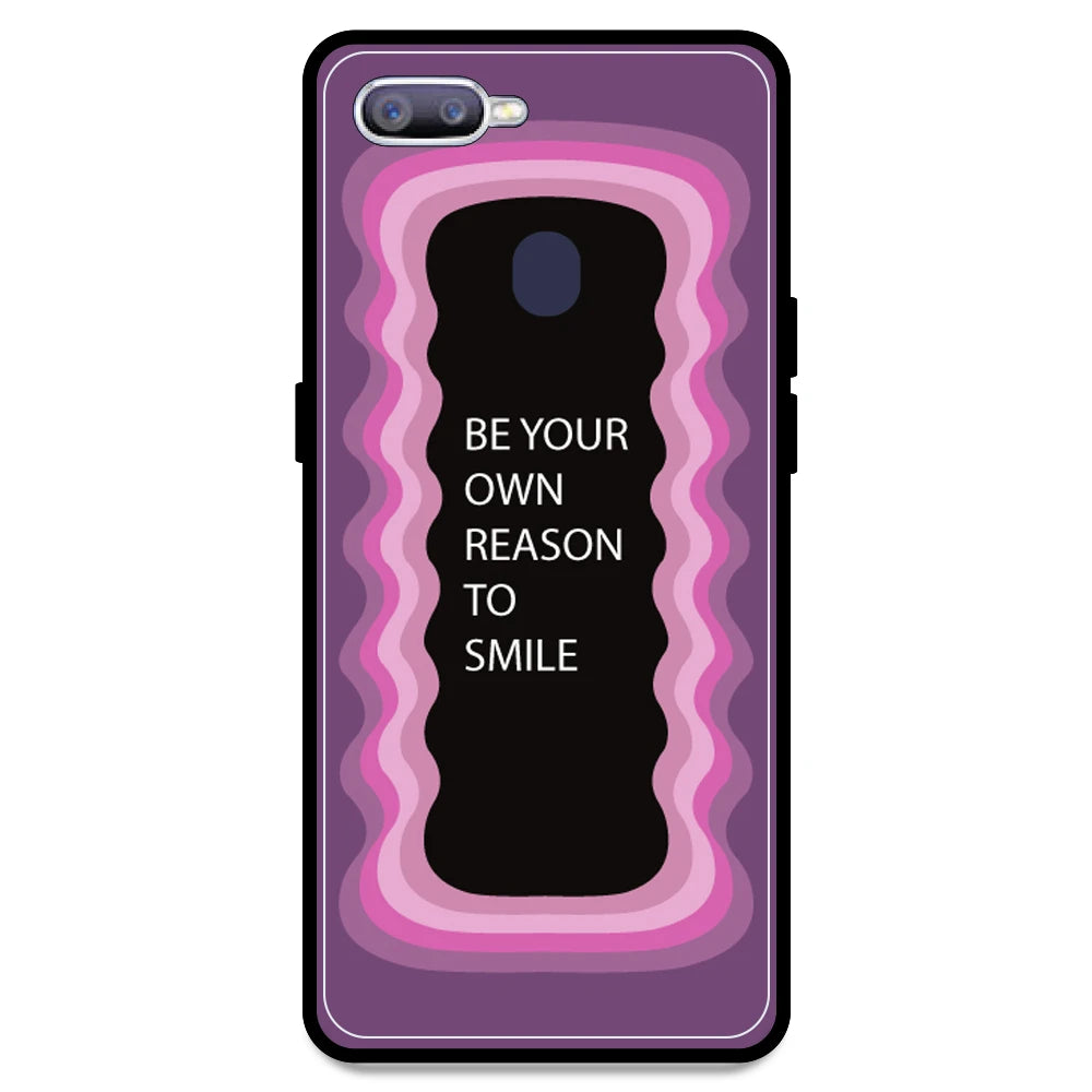 'Be Your Own Reason To Smile' - Pink Armor Case For Oppo Models Oppo F9 Pro