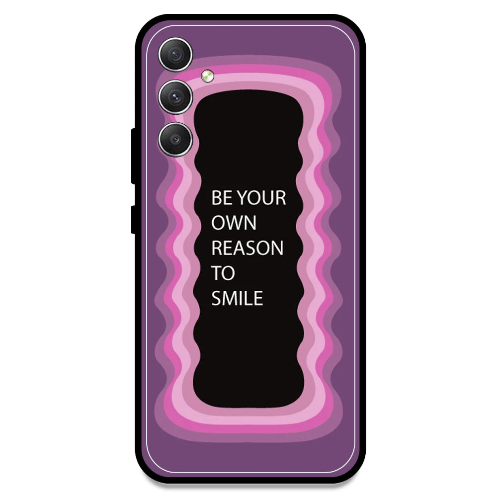 'Be Your Own Reason To Smile' - Pink Armor Case For Samsung Models Samsung A34 5G