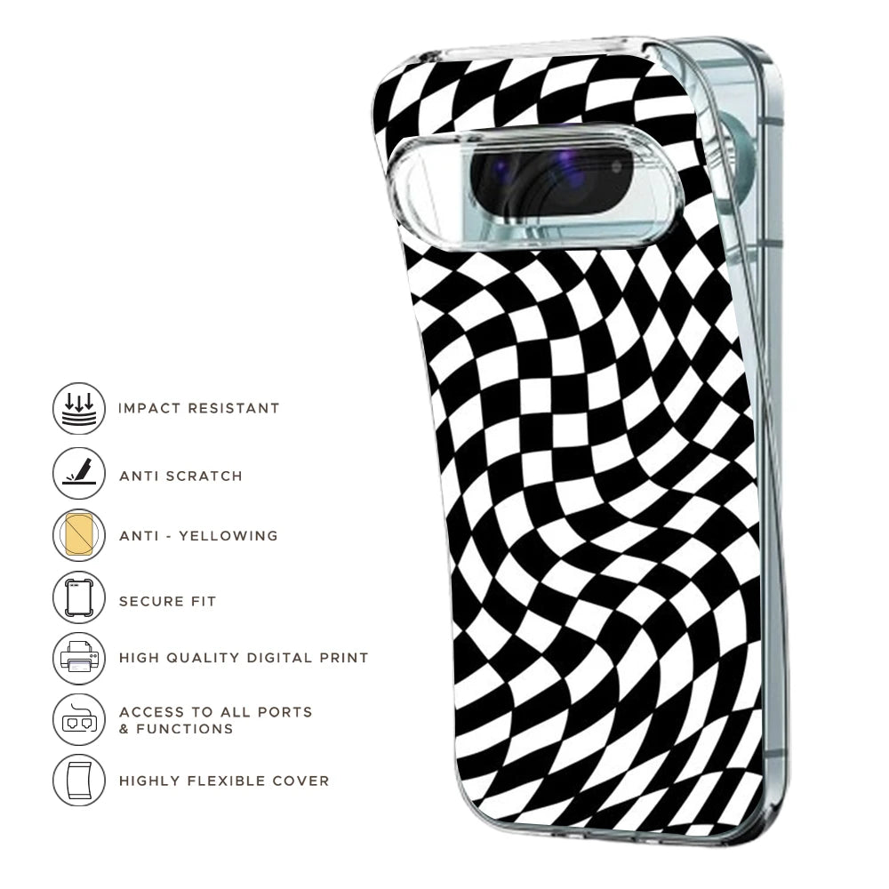 Checks - Printed Silicone Case For Google Pixel Infographic