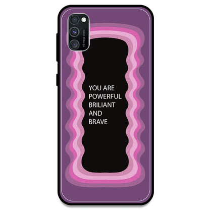 'You Are Powerful, Brilliant & Brave' - Pink Armor Case For Samsung Models Samsung M30s