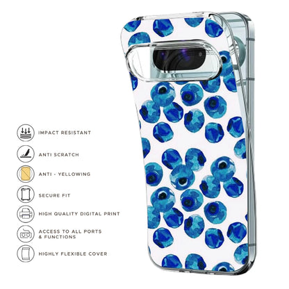 Blueberries - Printed Silicone Case For Google Pixel Infographic