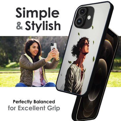 Anime Wanderer Aesthetic - Glossy Metal Silicone Cases for Apple iPhone