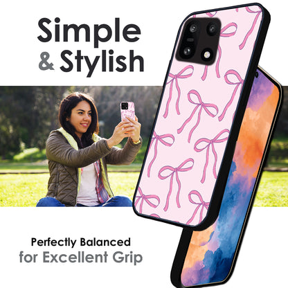 Pink Bows - Glossy Metal Silicone Cases for Oneplus