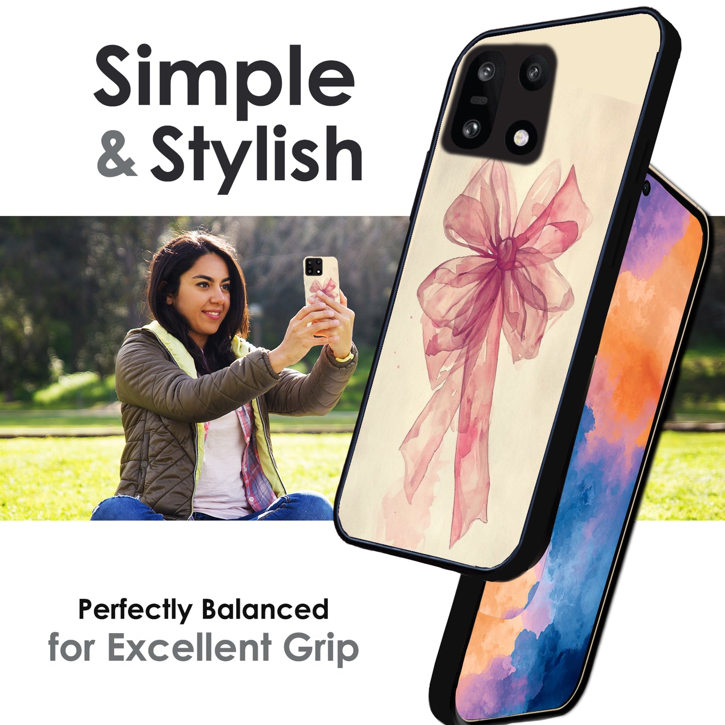 Pretty Pink Bows - Glossy Metal Silicone Cases for Oneplus
