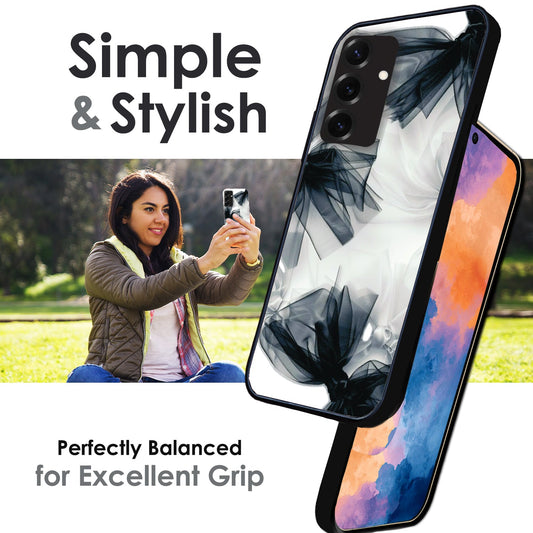 Satin Bows - Glossy Metal Silicone Case For Samsung Models
