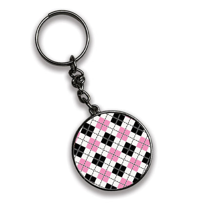 Patterns - A Combo Of 4 Silver Border Keychains