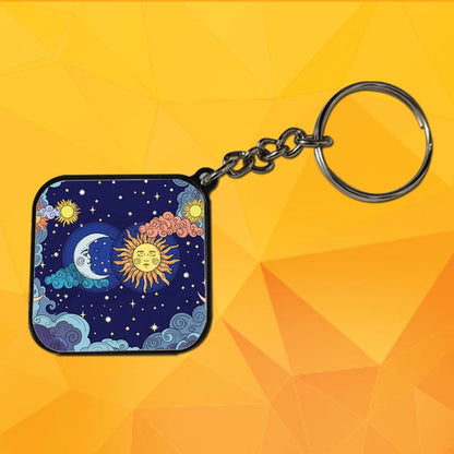 Sun - A Combo Of 4 Black Border Keychains