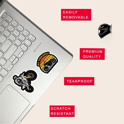 Bike Racing Stickers Pack – 41 Waterproof Motorcycle Stickers Infographic