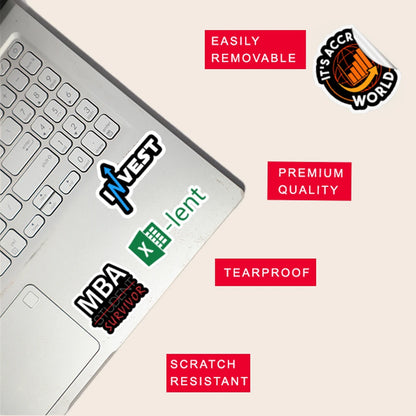 Professional Sticker Bundle – 47 Waterproof Aesthetic Stickers Infographic