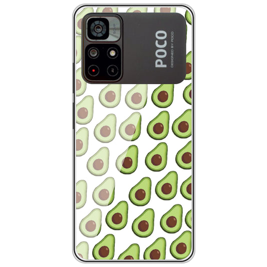 Avocado - Clear Printed Case For Poco Models