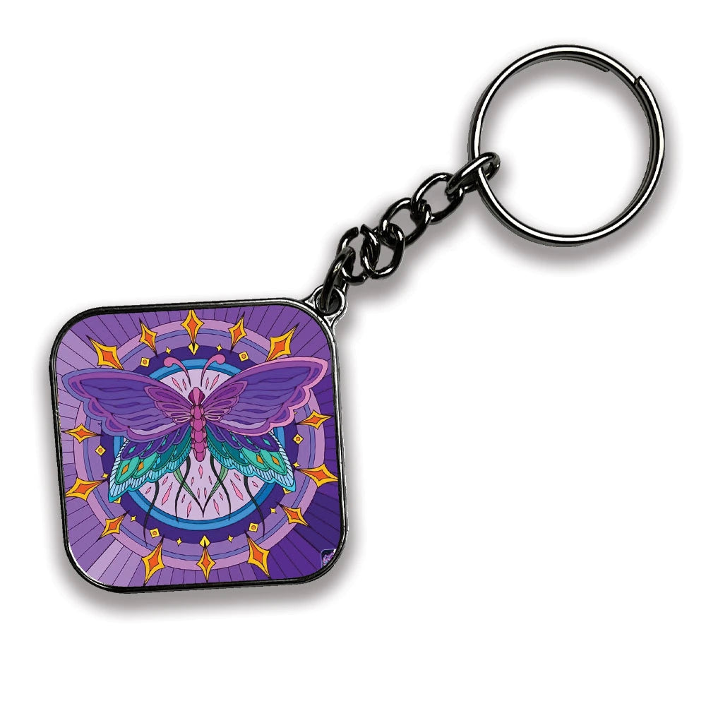 Sun - A Combo Of 4 Silver Border Keychains