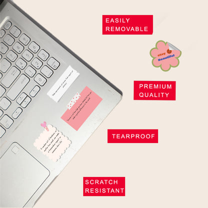 Inspirational Sticker Bundle – 40 Waterproof Aesthetic Stickers for Phone Cases, Clear Covers, Journals, Scrapbooks & More