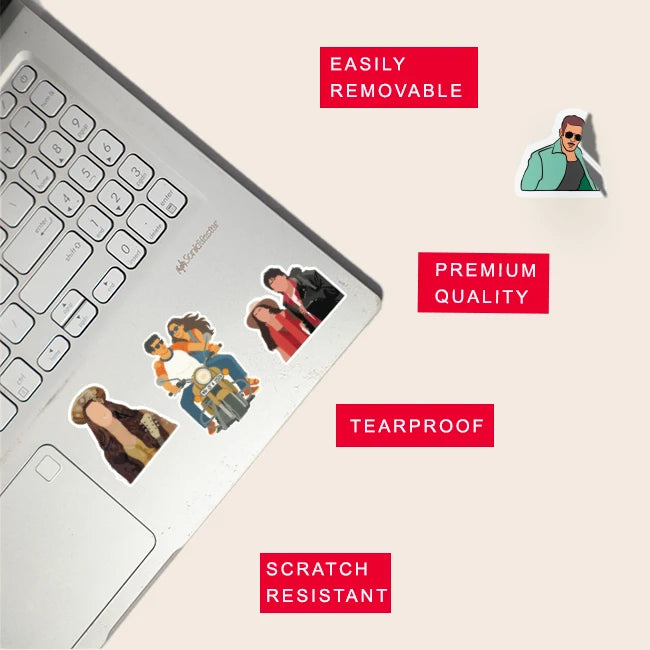 Bollywood Stickers Pack – 41 Indian Movie Stickers Infographic